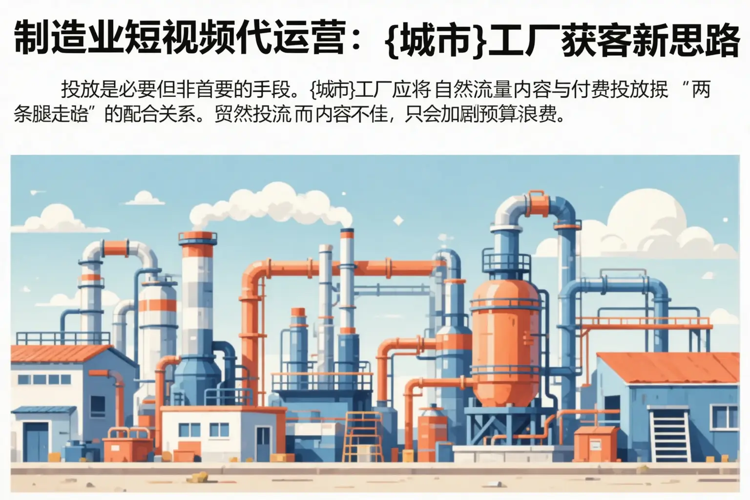 制造业短视频代运营：吴桥工厂获客新思路